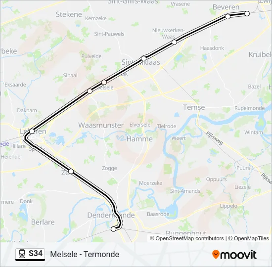 S34 Train Line Map