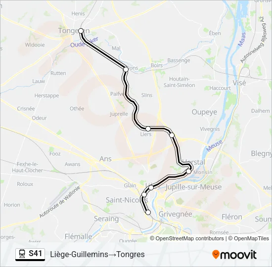 S41 Train Line Map