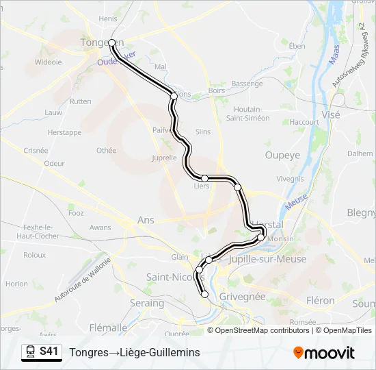 S41 Train Line Map