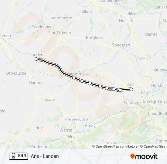 S44 Train Line Map