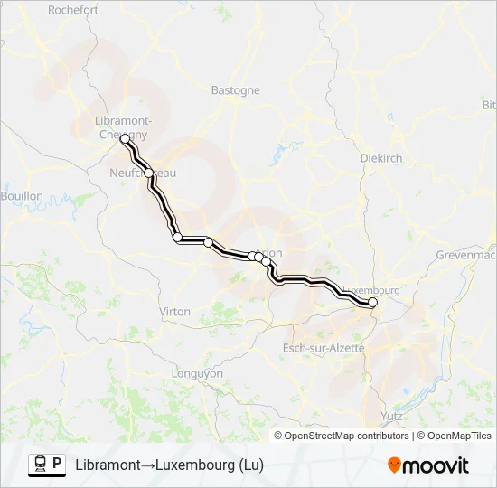 P Train Line Map