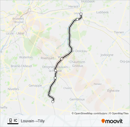 IC Train Line Map