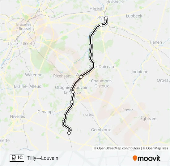 IC Train Line Map