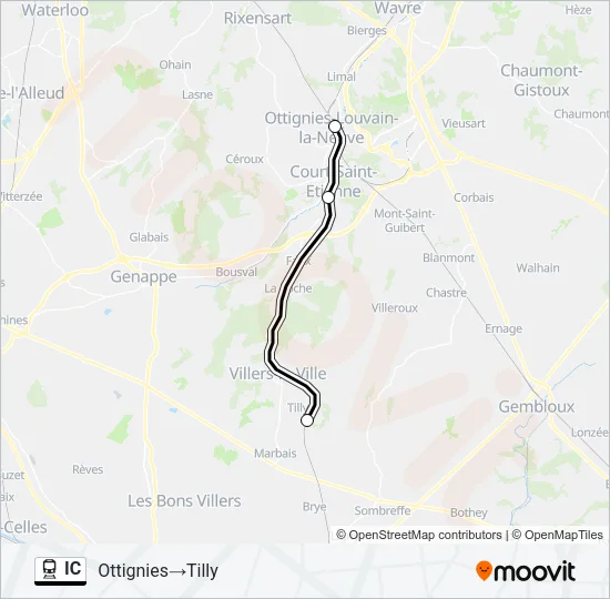 IC Train Line Map