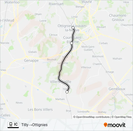 IC Train Line Map