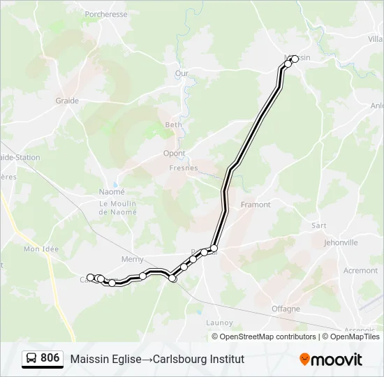 806 Bus Line Map