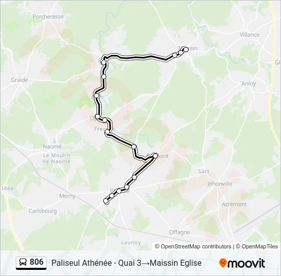 806 Bus Line Map