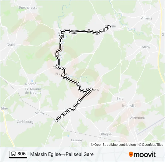 806 Bus Line Map