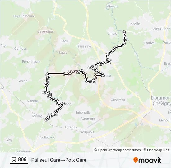 806 Bus Line Map