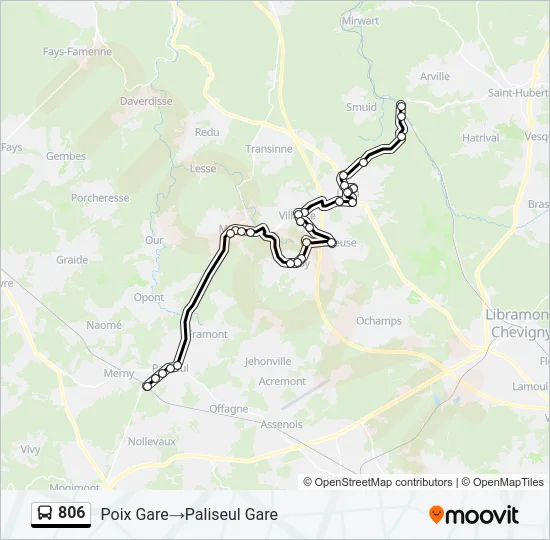 806 Bus Line Map