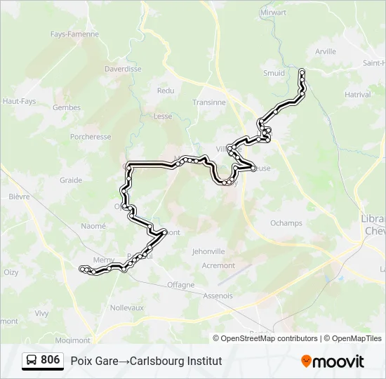 806 Bus Line Map