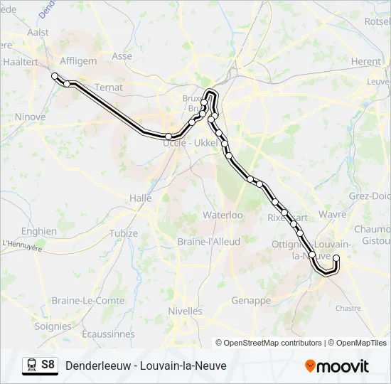 S8 Train Line Map