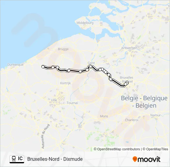IC Train Line Map