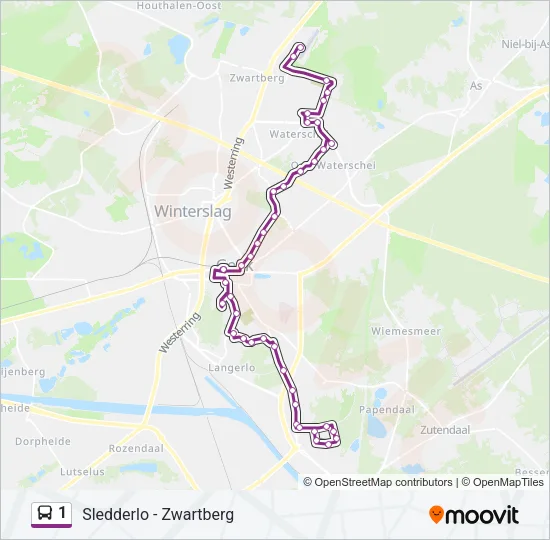 1 Bus Line Map