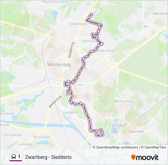 1 Bus Line Map