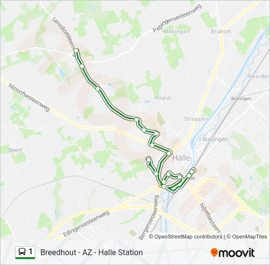 1 Bus Line Map