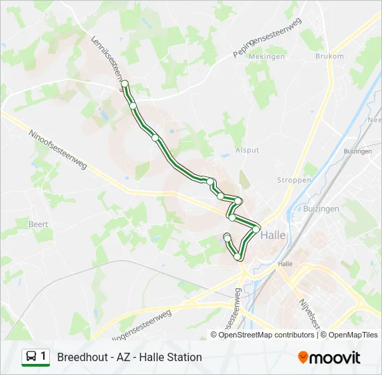 1 Bus Line Map