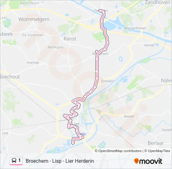 1 Bus Line Map