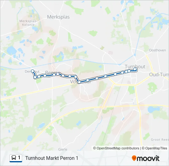 1 Bus Line Map