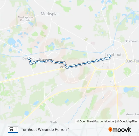 1 Bus Line Map