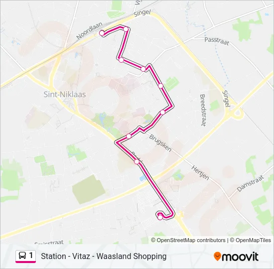 1 Bus Line Map