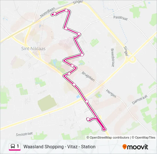 1 Bus Line Map