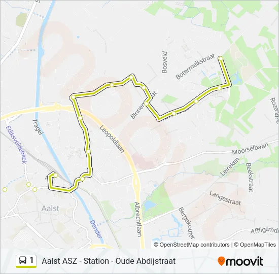 1 Bus Line Map