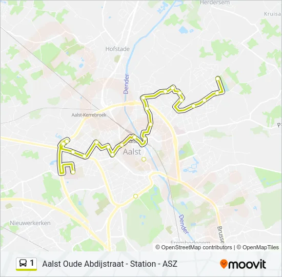 1 Bus Line Map