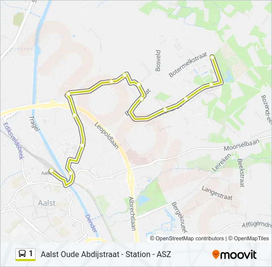 1 Bus Line Map