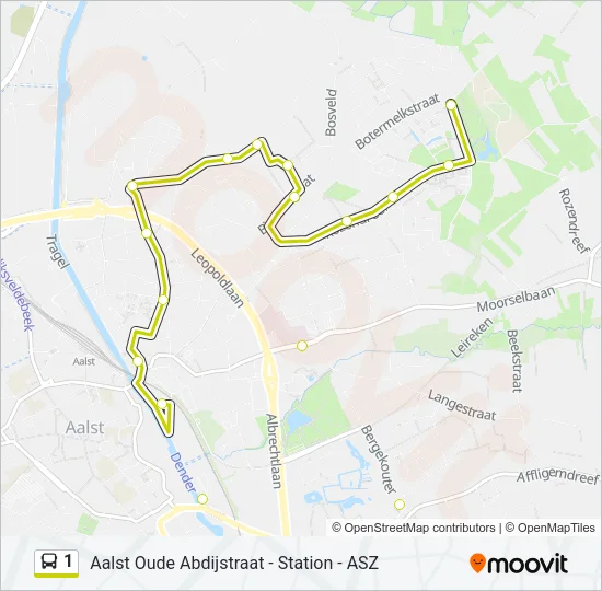 1 Bus Line Map