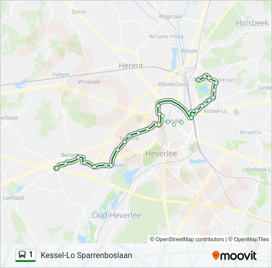 1 Bus Line Map