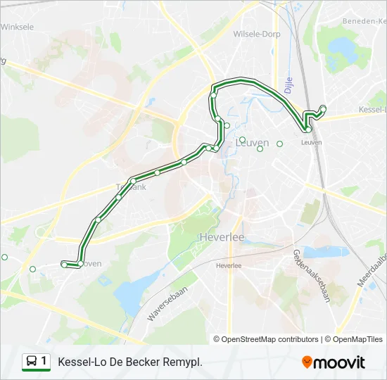 1 Bus Line Map