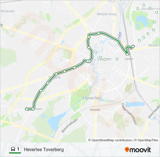 1 Bus Line Map