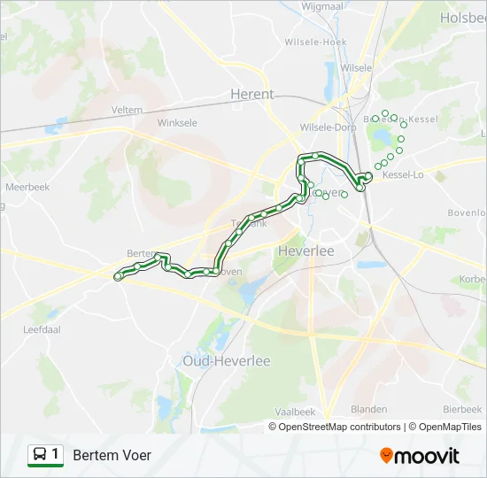 1 Bus Line Map