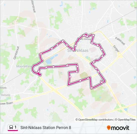1 Bus Line Map