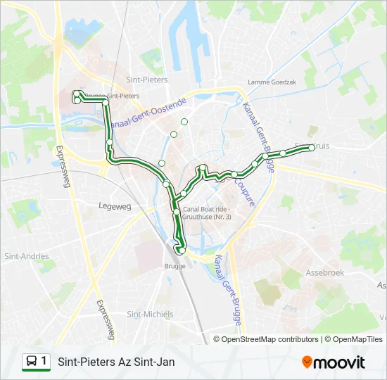 1 Bus Line Map