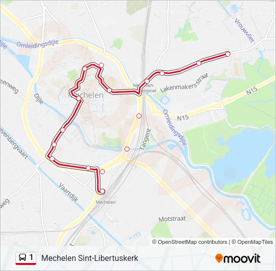 1 Bus Line Map
