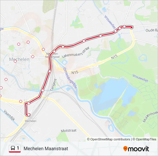 1 Bus Line Map