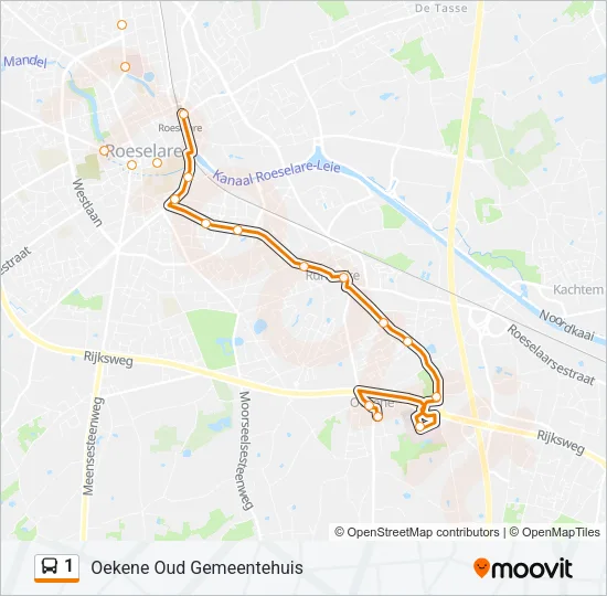 1 Bus Line Map