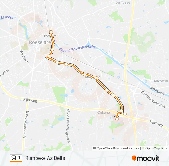 1 Bus Line Map