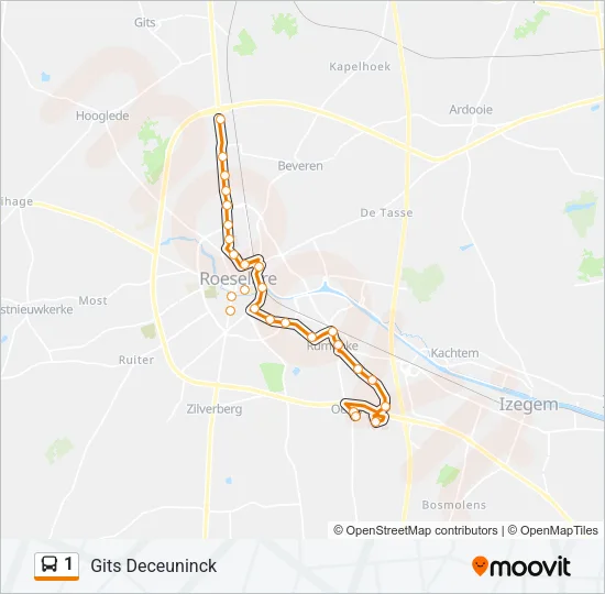 1 Bus Line Map