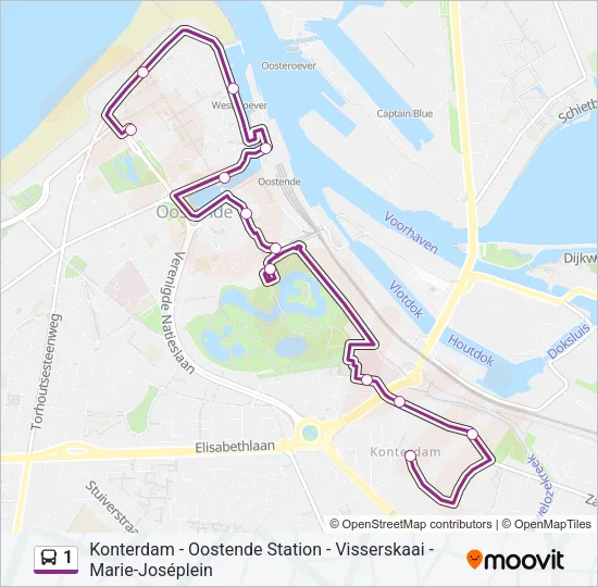 1 Bus Line Map