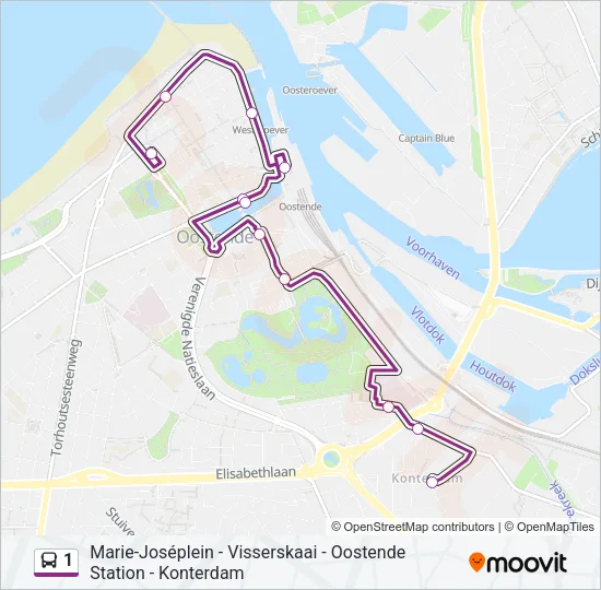 1 Bus Line Map