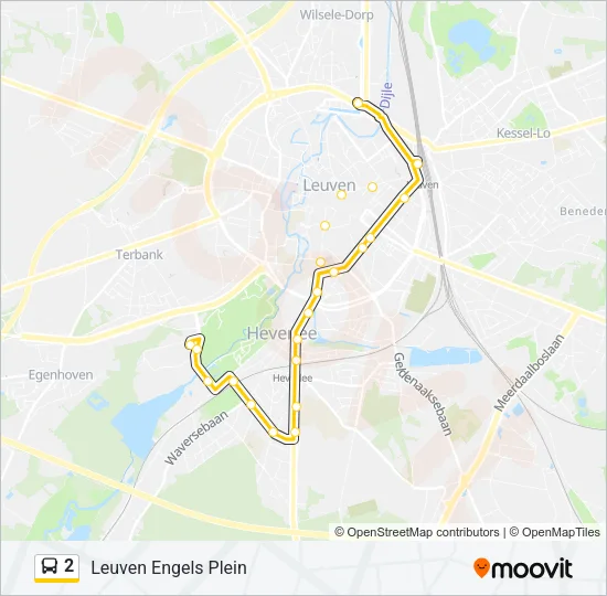 2 Bus Line Map