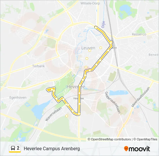 2 Bus Line Map