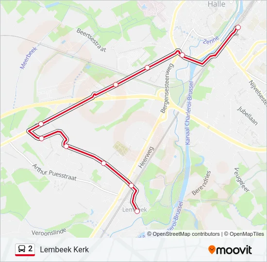 2 Bus Line Map