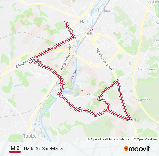 2 Bus Line Map