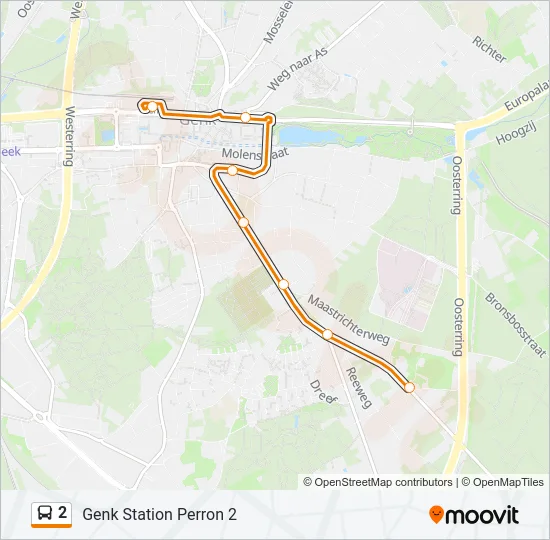 2 Bus Line Map
