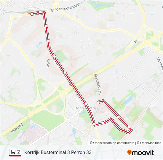 2 Bus Line Map