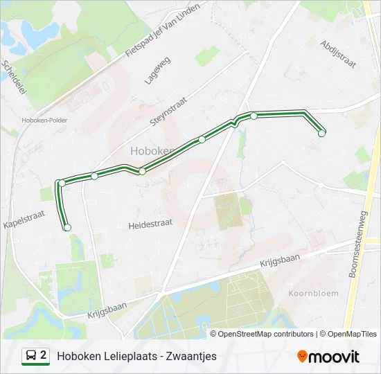 2 Bus Line Map